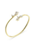Guess Pevný pozlátený náramok so zirkónmi Lily JUBB05103JWYG 5,5 cm