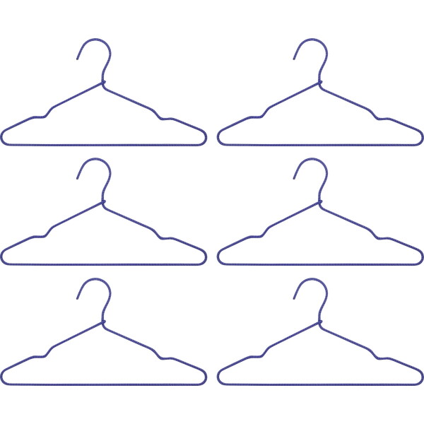 House Doctor Ramínka na šaty Wire Blue – set 6 ks