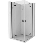 MEXEN/S - Mist H Duo sprchovací kút dvere krídlové 70 x 70, transparent, čierna 8A5-070L-070P-70-00