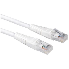 Value 21.99.1566 RJ45 sieťové káble, prepojovacie káble CAT 6 U/UTP 5.00 m biela netienený 1 ks; 21.99.1566