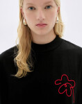 Thinking MU Flower Cord Black Volta Tee BLACK XS