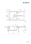 DEANTE DEANTE - Andante flush alabaster - Granitový drez s odkvapkávačom - zápustný ZQN_A11F