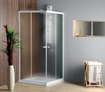 AQUALINE - ALAIN štvorcová sprchová zástena, 700x700, sklo Brick BTQ700