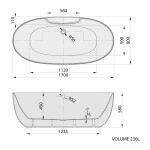 POLYSAN - RANA voľne stojaca vaňa 170x80x58cm, biela 68638