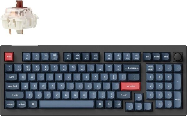Keychron Keychron V5 MAX 96% Knob Wireless Tri-Mode QMK/VIA Gateron Jupiter Brown Switch Carbon Black