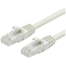 Value 21.99.0873 RJ45 sieťové káble, prepojovacie káble CAT 6A U/UTP 3.00 m sivá netienený 1 ks; 21.99.0873