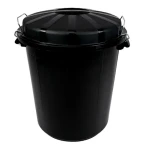 Denox Industrial čierna / Odpadkový kôš / 50 l / PE-HD / bezpečnostné uzatváranie
