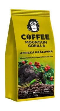 Mountain Gorilla Cofee Africká kráľovná 250g / Zrnková káva / 100% Arabica / Vákuové balenie (8594188350016)