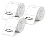 Olympia Etikety pre PM220 40 x 30 mm biela / Etikety v kotúči / 230ks / balenie 3role (6321)
