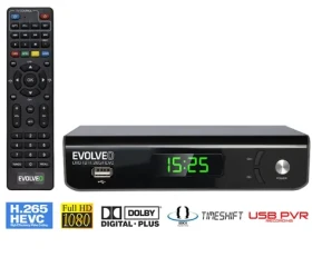 Evolveo Omega S3 / HD DVB-T2 / HDMI / SCART / USB / LAN / H.265/HEVC rekordér (DT-3075-T2-HEVC)