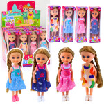 Mamido Mini bábika s dlhými vlasmi v šatách 15 cm Mix