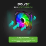 Evolveo 120UX-M čierny / Ventilátor / 120 mm / ARGB / Master / Molex (120UX-M-ARGB-BK)