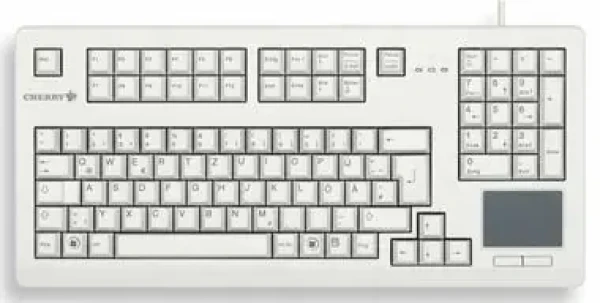 Cherry klávesnica G80-11900 / touchpad / drôtová / USB 2.0 / biela / EU (G80-11900LUMEU-0)