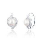 JwL Luxury Pearls Krásne strieborné náušnice s pravými perlami JL0718
