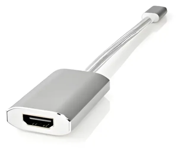 Nedis USB-C na HDMI adaptér strieborný / Adaptér / USB 3.2 Gen 1 / 4K @ 60Hz / Power Delivery (CCTB64680AL02)