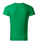 Pánske tričko Slim Fit s výstrihom do V stredne zelené 2XL