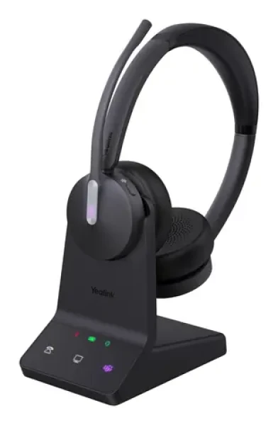 Yealink WH64 čierna / Bezdrôtové slúchadlá s mikrofónom / DECT / Bluetooth 5.2 / USB-C / On-ear (1208674)