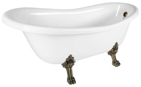 POLYSAN - RETRO voľne stojaca vaňa 157x76,5x73cm, biela, nohy bronz 43228