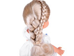 Mamido Lovely Girl Roztomilá bábika v bielych šatách s modrou mašľou 33 cm