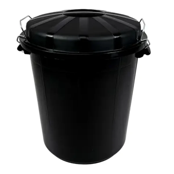 Denox Industrial čierna / Odpadkový kôš / 50 l / PE-HD / bezpečnostné uzatváranie