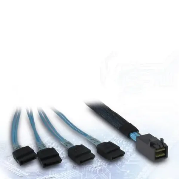 Inter-tech Kábel SFF-8643 na 4X SATA / Kábel / 4X SATA 7-pin / St/St / 0,5 m (88885003)