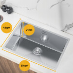 VELAZO Jednokomorový oceľový drez 54 x 44 cm INOX, Velazo VELAZ5444