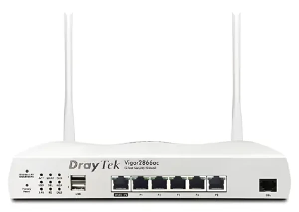 DrayTek Vigor 2866ax / Modem router / VDSL2/ADSL2+/G.Fast / Wi-Fi 6 AX / Dual-Band / 5x Gigabit LAN / USB (V2866AX-DE-AT-CH)