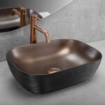 REA - Umývadlo na dosku Belinda COPPER BRUSH / Black REA-U6384