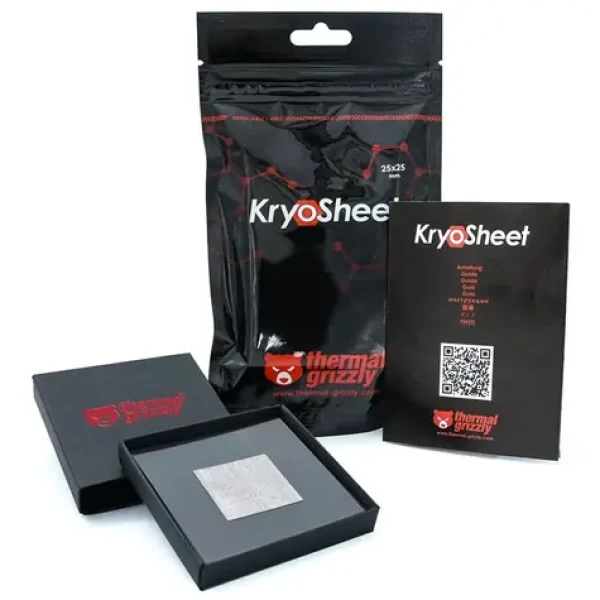 Thermal Grizzly KryoSheet (25 x 25 x 0.2 mm) / Teplovodivá podložka / Grafén / 1 Ks (TG-KS-25-25)