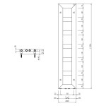SAPHO - BLOCK vykurovacie teleso 280x1330 čierna matná IR181