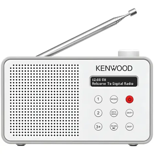 Kenwood CR-M25DAB-W biela / DAB+ rádio / Bluetooth 5.3 / USB-C / LCD displej / výdrž batérie 7 h (CR-M25DAB-W)