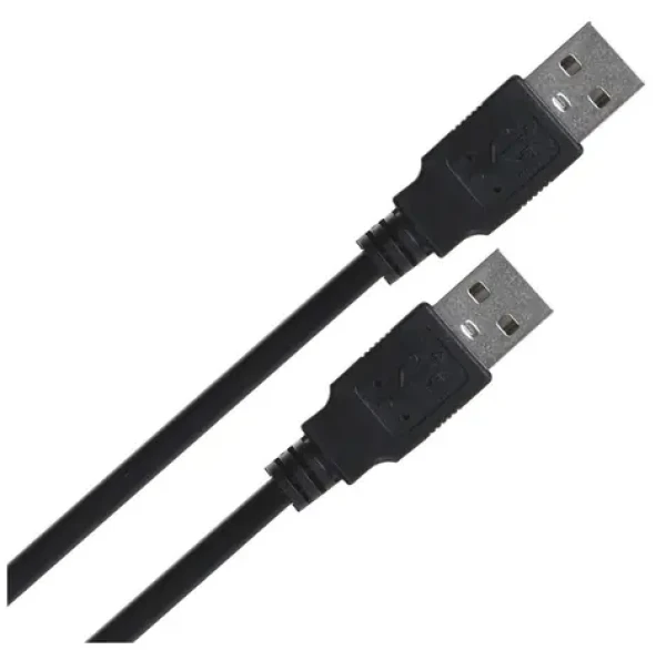 Lanberg CA-USBA-20CU-0010-BK čierna / Kábel USB-A na USB-A / USB 2.0 / 1 m (CA-USBA-20CU-0010-BK)