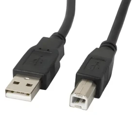 Lanberg CA-USBA-10CC-0050-BK čierna / Kábel USB / USB-A na USB-B / USB 2.0 / 5 m (CA-USBA-10CC-0050-BK)