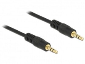 DeLock kábel Stereo Jack 3.5 mm 3 pin samec gt; samec / 3pin / 0.5m / čierny (83742)