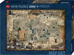 HEYE Puzzle Map Art: Svet pirátov