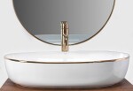 REA - Umývadlo na dosku CLEO White Gold Edge REA-U6211