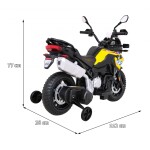 Mamido Detská elektrická motorka BMW F850 GS žltá