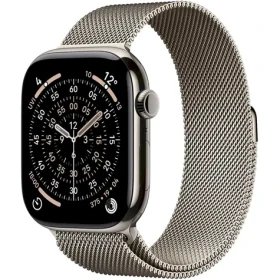 Apple Watch Series 11 GPS+Cellular 42mm Titanové telo - Prírodný milánsky ťah / 130-180 mm (MF8P4MP/A)