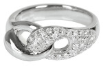 Silver Cat Prepletený strieborný prsteň so zirkónmi Classics SC073 60 mm