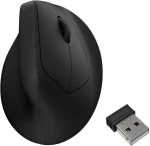 Keychron M5 čierna / Vertikálna bezdrôtová myš / optická / 30000 DPI / 8000 Hz / 2.4 GHz / BT 5.3 (M5-A23)