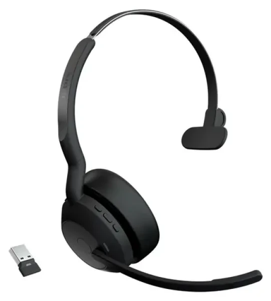JABRA Evolve2 55 UC Mono + Link380a čierna / Mono slúchadlo / mikrofón / ANC / Bluetooth / USB-C (25599-889-999)