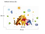 Veselá Stena Samolepka Medvedík Pu s priateľmi Veľkosť: 120 x 70 cm