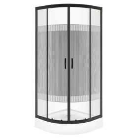 KERRA - Kabína sprchová Xenia Duo ČIERNA 80 (s vaničkou) 5907548114303