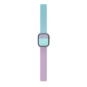 Moft Snap Duo Peony/Aqua / Remienok / Obojstranný silikónový / Pre Apple Watch 1-11/SE/SE 2/SE 3 (38-42 mm) (MD025-1-42-PNPPAQGN)