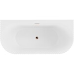 MEXEN/S - Sella voľne stojaca vaňa nástenná reliéf 170 x 80, biela mat, sifón a prepad ružové zlato 52711708001-60