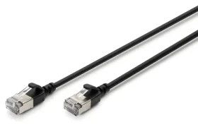 Digitus CAT 6a Slim čierna / Patch kábel / F/FTP / RJ45 / 10 Gbit/s / 3 m (DK-1632-A-030S-BL)