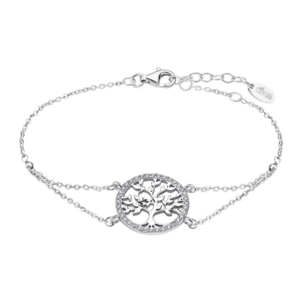 Lotus Silver Nežný strieborný náramok Strom života s čírymi zirkónmi LP1746-2 / 1