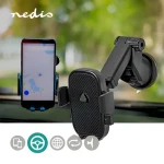 Nedis Držiak telefónu do auta na okno / Držiak do auta / univerzálny / pre telefóny 4,5-7” / rameno 14,3 cm (SCMT110BK)