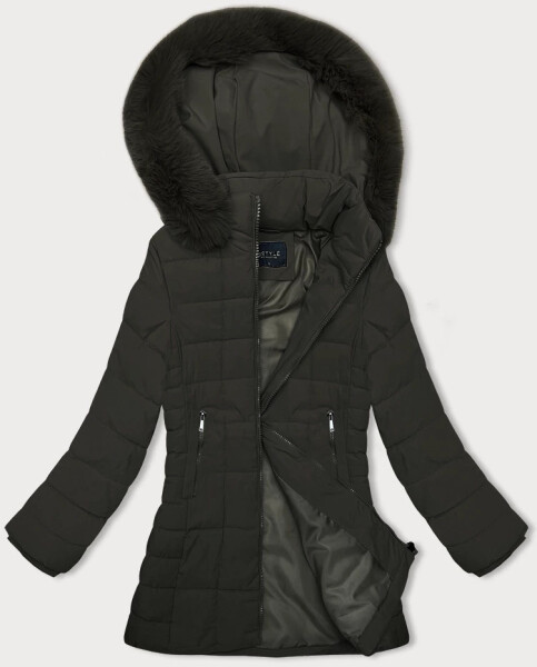 Dámska prešívaná zimná bunda v army farbe J Style (16M9119-136) odstíny zelené L (40)