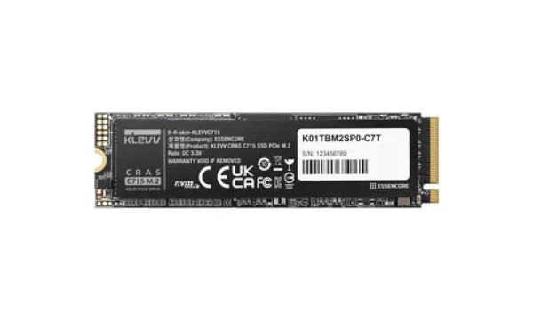 Klevv C715 512GB / Interný SSD / M.2 2280 / PCIe 3.0 x4 NVMe / čítanie 3200 MB/s / zápis 2000 MB/s (K512GM2SP0-C7T)